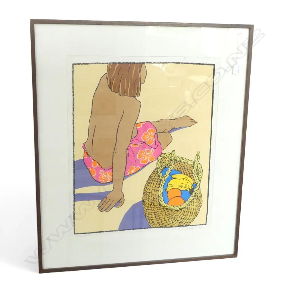 TOM BURNETT 'MATAPOURI' SCREEN PRINT '89 585x480mm Image 1++