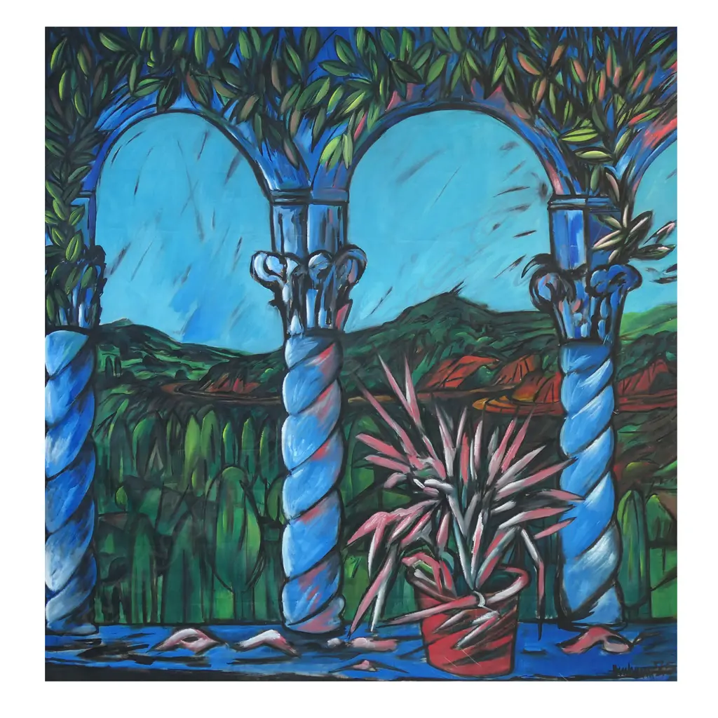 DEAN BUCHANAN, 'INGRID'S PLACE', OIL ON CANVAS, SIGNED & DATED '85, 1810x1760mm Image 1++