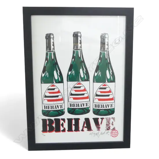 WESTON FRIZZELL 'BEHAVE' PRINT 131/200 SIGNED 745x530mm