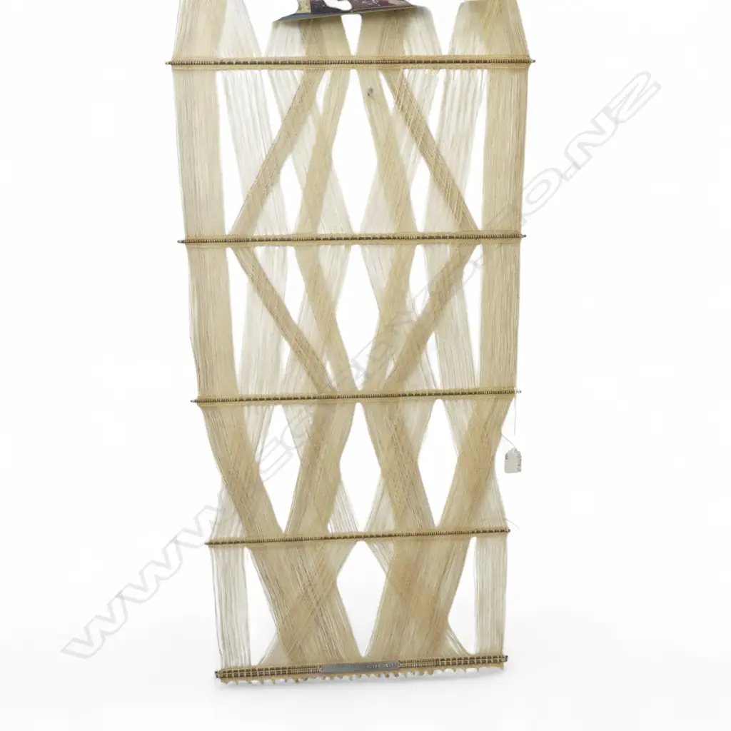 PETER COLLINGWOOD (1922-2008) NATURAL MICROGAUZE HANGING. H.1200mm. M.174 NO.11. Exhibited NZSWWS faults… Image 1++