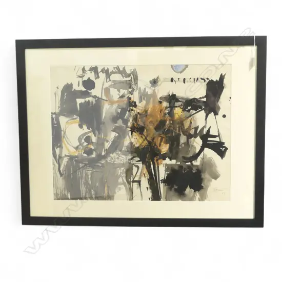 KEITH PATTERSON (1925-1993), ABSTRACT, GOUACH, SIGNED & DATED 1963, 470x620mm