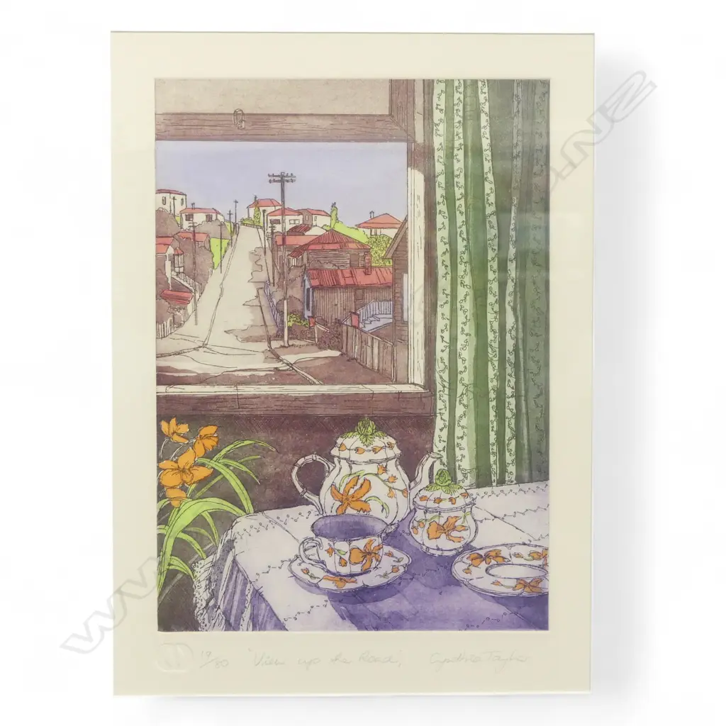 CYNTHIA TAYLOR, VIEW UP THE ROAD, ETCHING Ed. 19/80, 420x305mm Image 1++