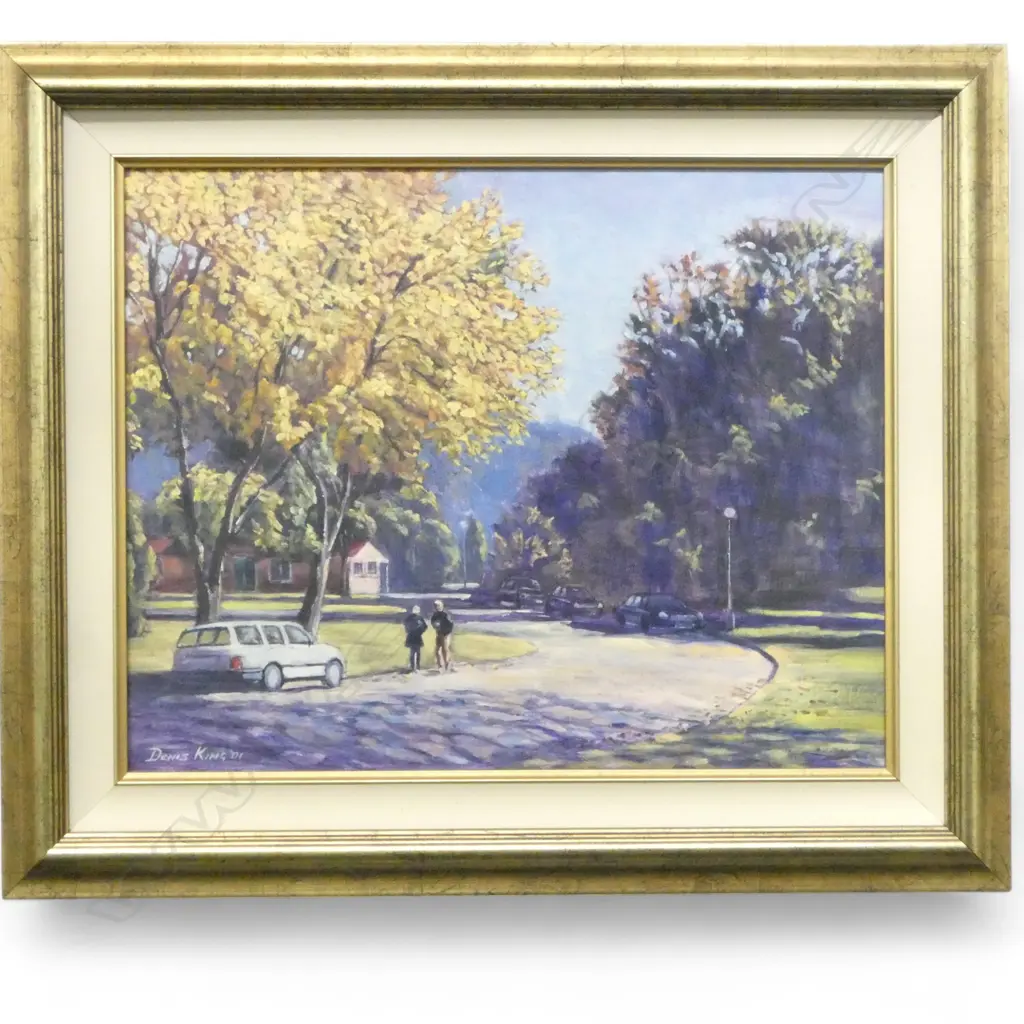 DENIS KING 'AUTUMN COLOURS KUIRAU PARK' 1991 OIL ON CANVAS BOARD SIGNED AND DATED VERSO 400 X 490 MM Image 1++