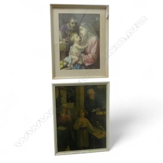 2 RELIGIOUS PRINTS 405x300 / 515x390mm