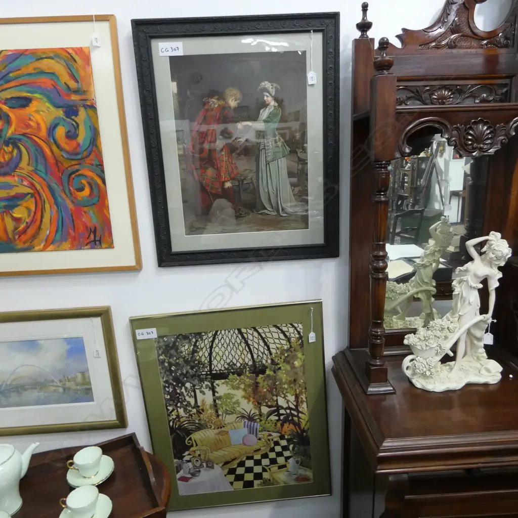 2 LG PRINTS; 'Flora MacDonalds Farewell to Bonnie Prince Charlie' 550x415mm, BRENDA MORRISON SOLARIUM 670x520mm  Image 1++