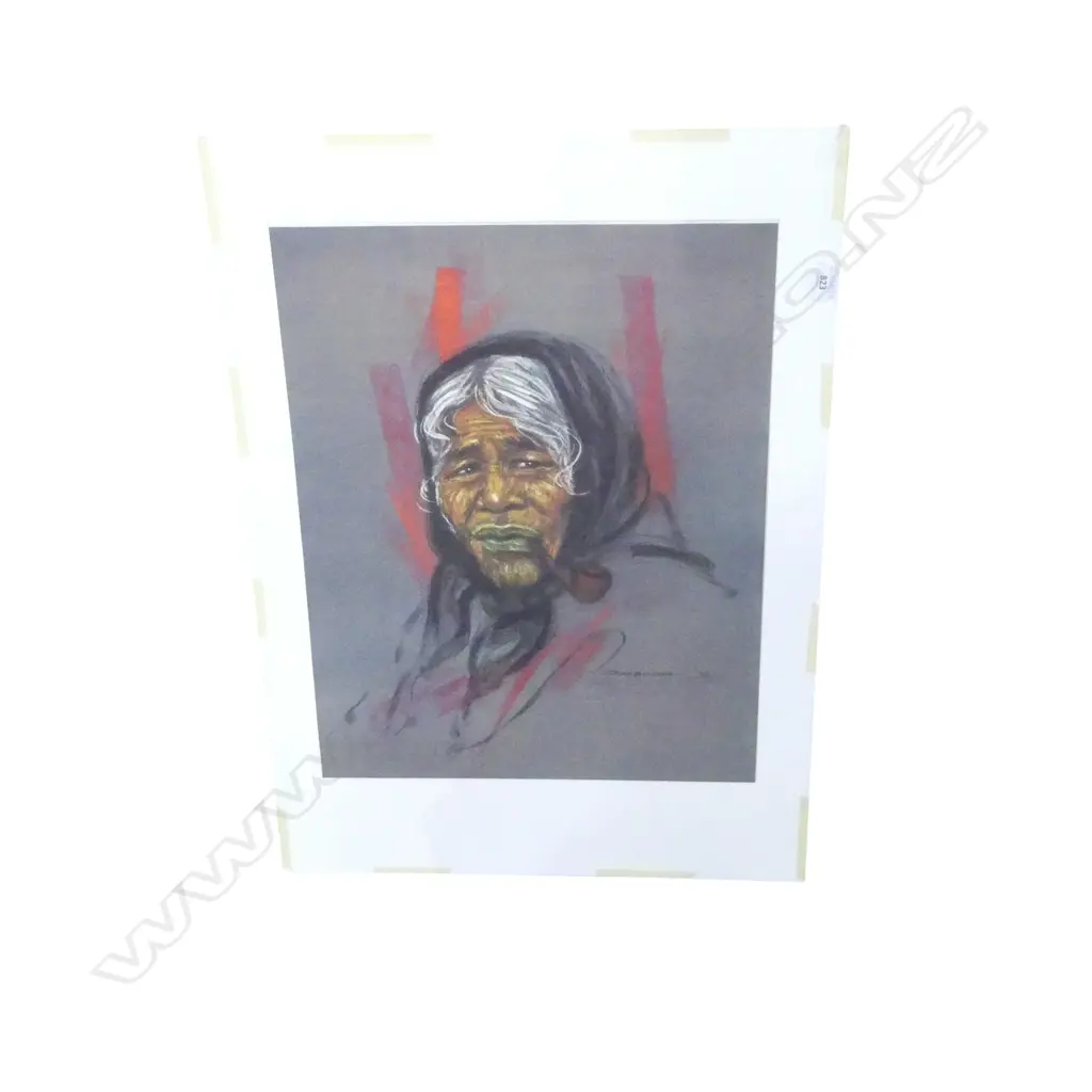 KRISTIN ZAMBUCKA PRINT 'KIRIKINO KOHITU AGED 107' 535x410mm Image 1++