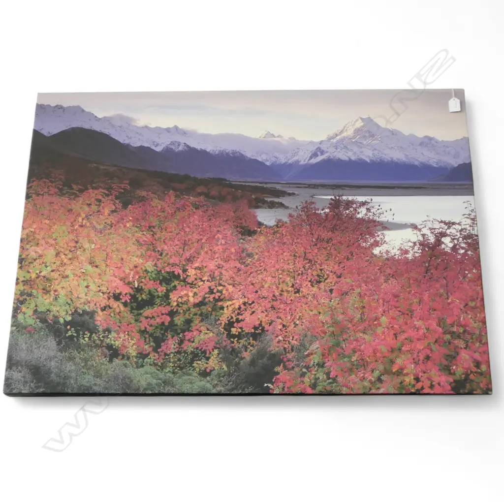 GENE GLOVER AORAKI MOUNT COOK 2007 PHOTOGRAPIC PRINT ON CANVAS 700 X 990MM Image 1++