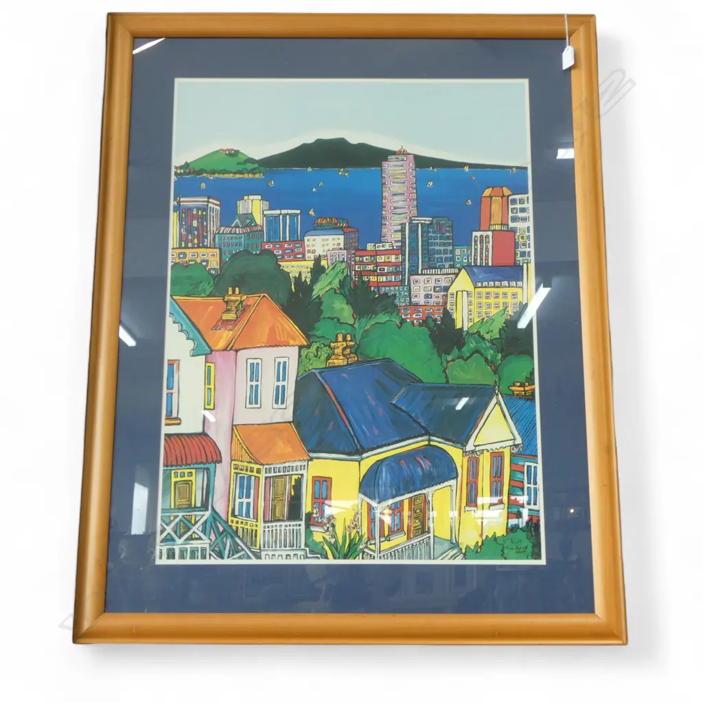 FIONA HOLROYD WHYTE 'RANGITOTO SAILS' PRINT 770x570mm Image 1++