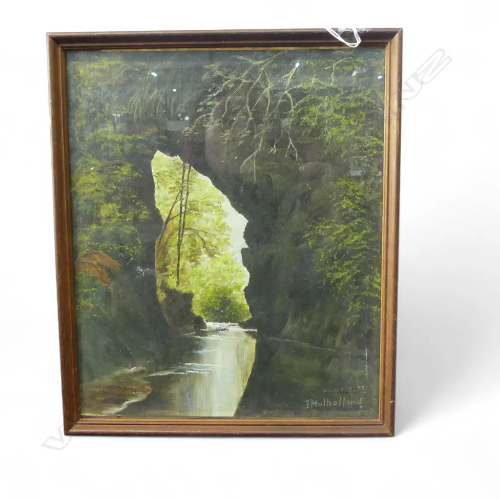 GOUACHE RIVER CAVE BY I MULHOLLAND H300L250MM Image 1++