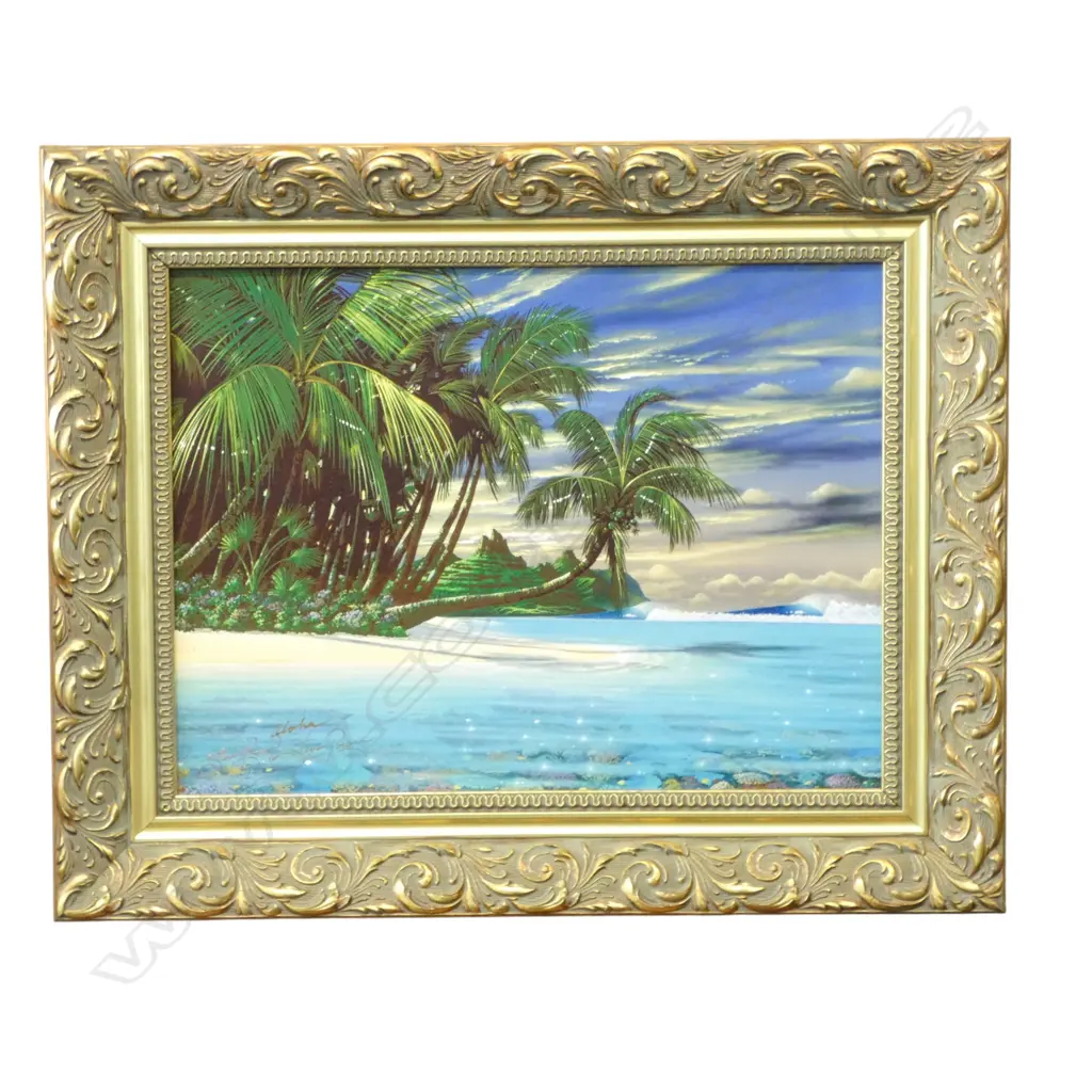 STEVEN POWER EVENING GLOW 1996 GICLEE PRINT ON CANVAS SIGNED AND DATED 270 X 360 MM Image 1++
