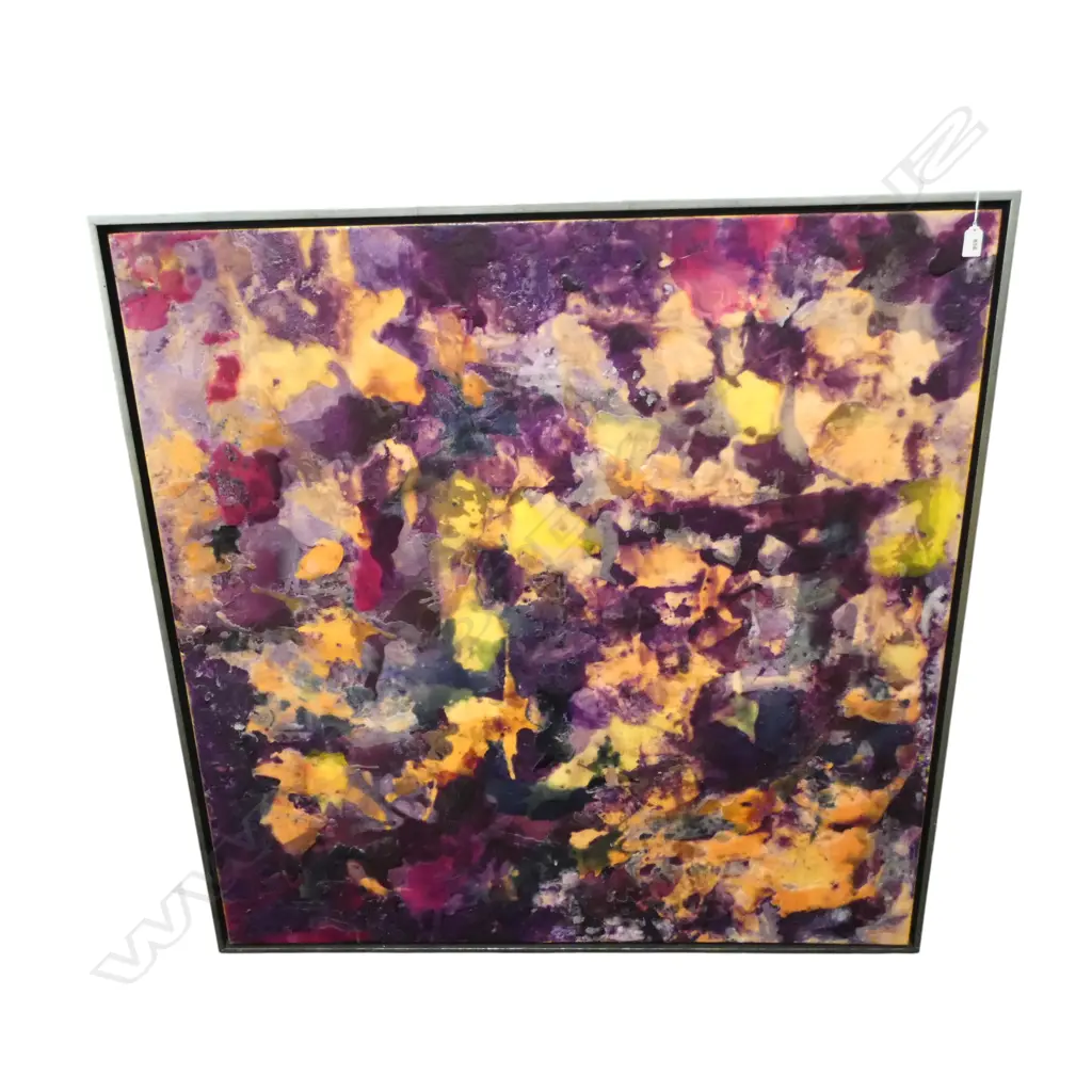 FEDA STREF WAX PIGMENT ON BOARD ‘LE PLAINE’ 2019 1100X1100mm Image 1++