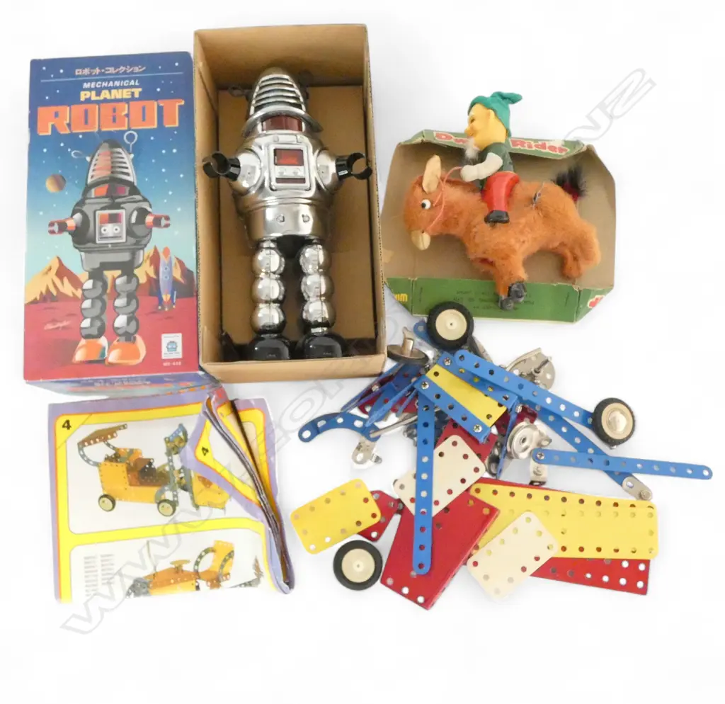 BOXED ROBOT & DWARF DONKEY RIDER + MECCANO Image 1++