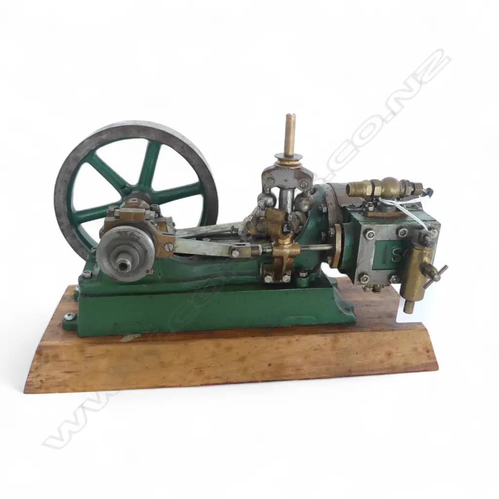 HEAVY STUART ? No.8 or 9 horizontal mill or factory STEAM ENGINE on wood stand L.295mm Image 1++