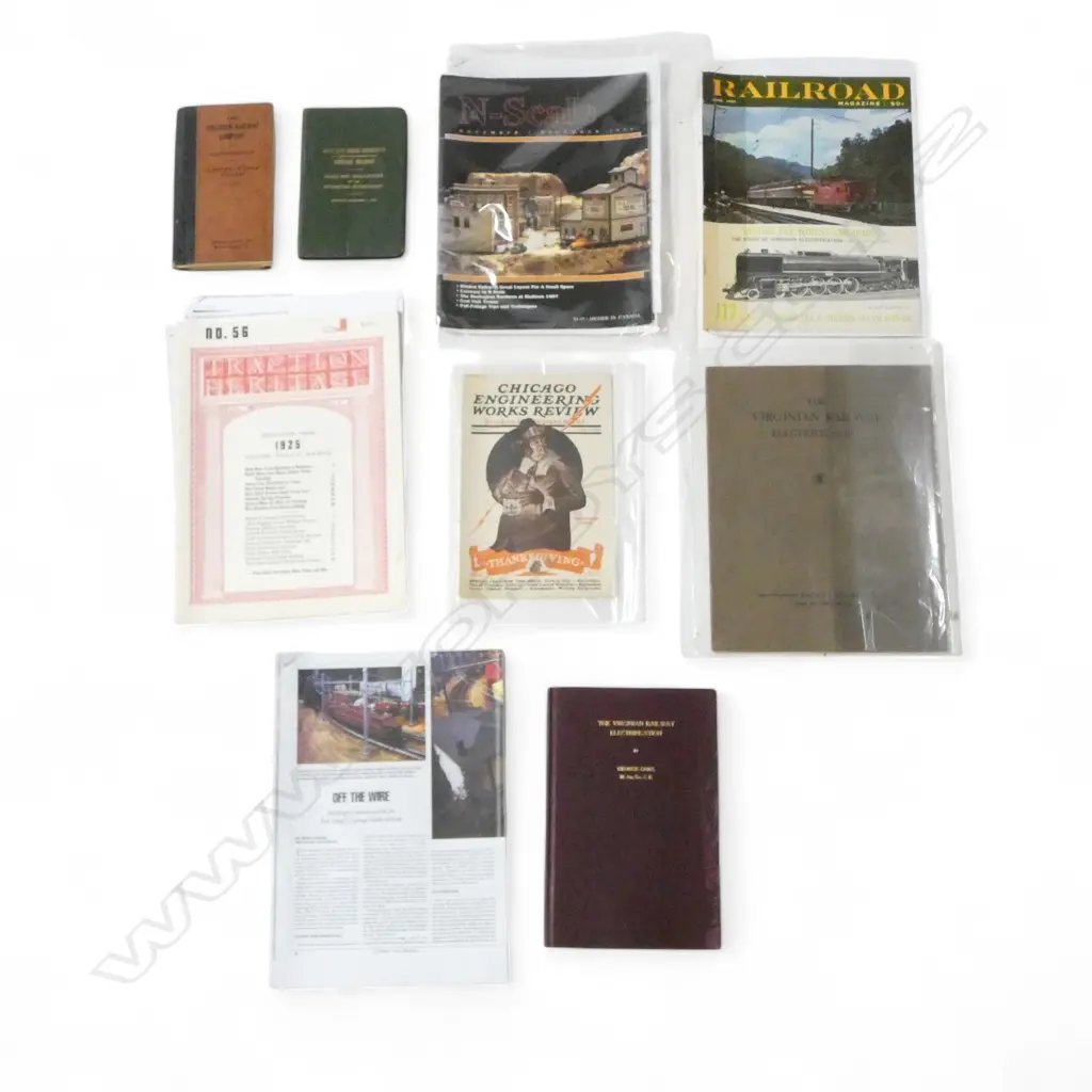 SMALL BOX THE VIRGINIAN RAILWAY VINTAGE BOOKS MAGS ETC Image 1++