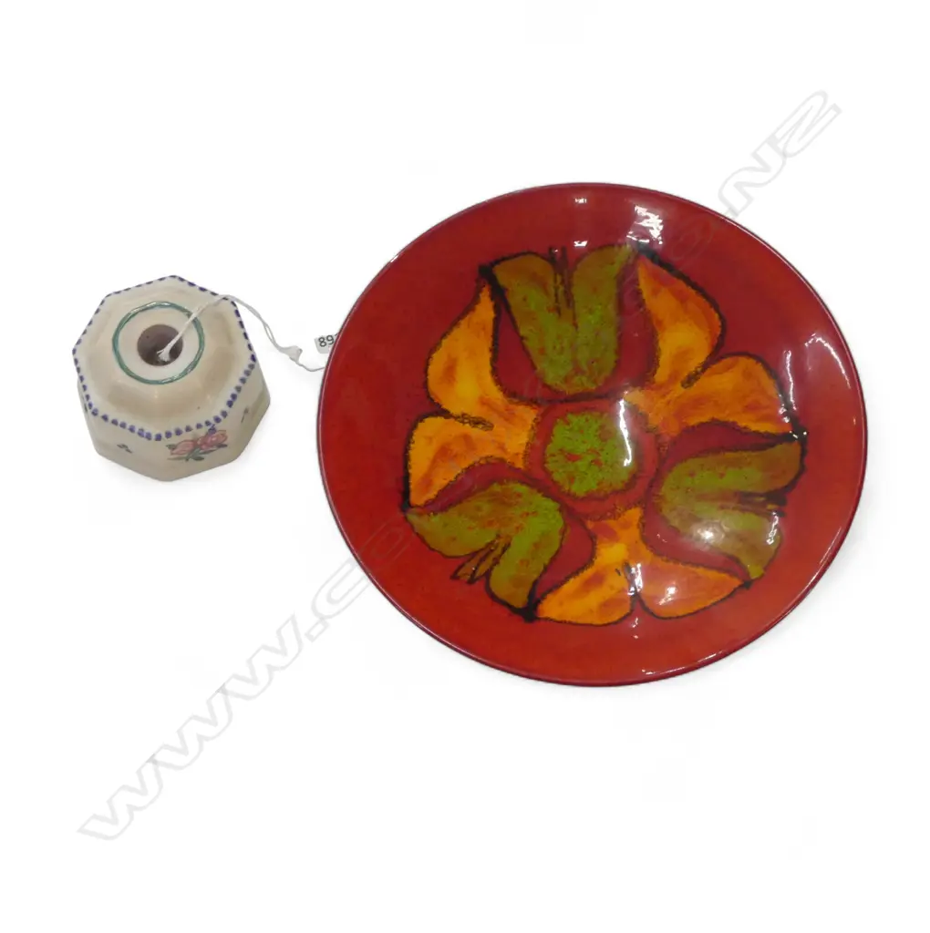 POOLE DISH 256mm dia & INK WELL 90mm dia Image 1++