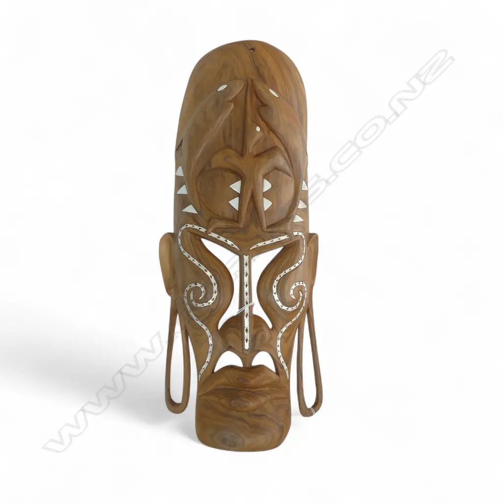 LG SOLOMON ISLANDS CARVED WOODEN TRIBAL MASK H.615mm Image 1++