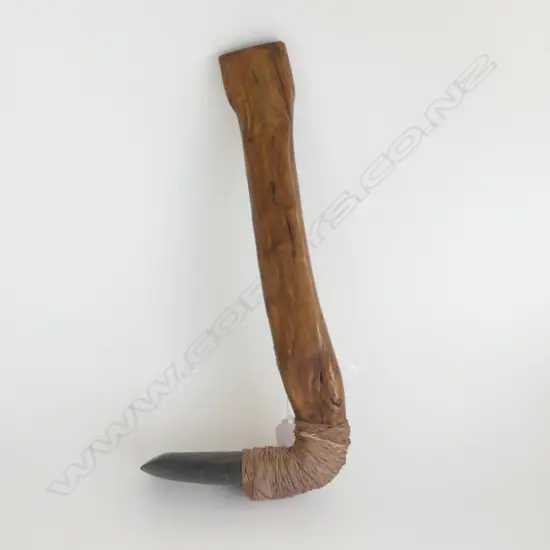 Melanesian wood hafted adze