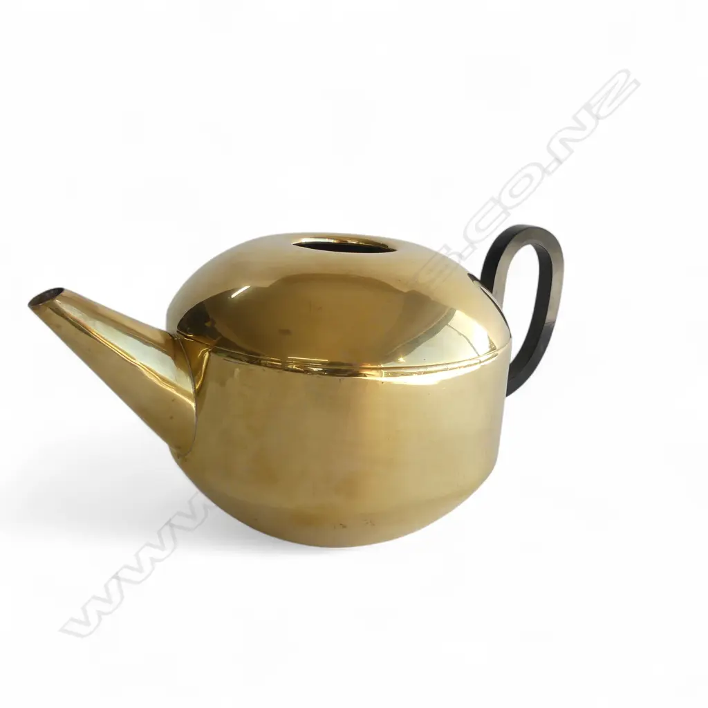 SPUN BRASS 'FORM TEAPOT' by TOM DIXION H.135mm Image 1++