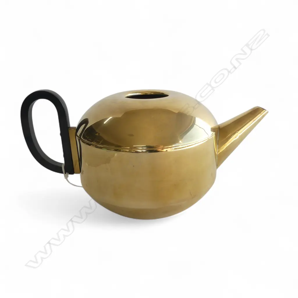 SPUN BRASS 'FORM TEAPOT' by TOM DIXION H.135mm Image 1++