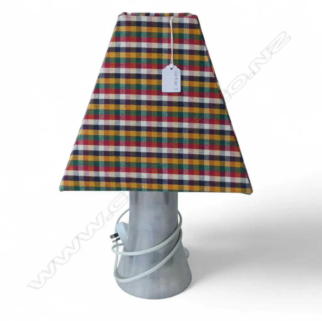 MODERN SPUN ALUMINIUM TABLE LAMP H.440mm Image 1++