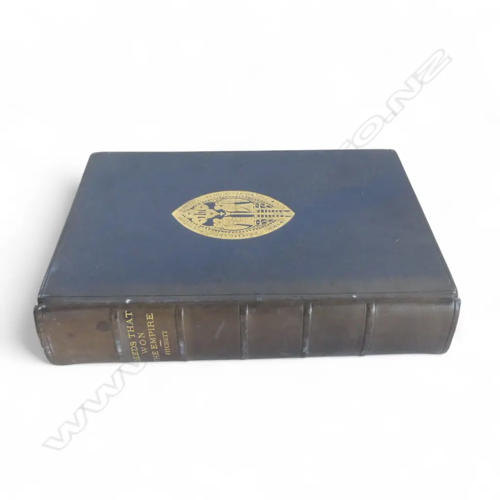 DEEDS THAT WON THE EMPIRE - HISTORIC BATTLE SCENES by W.H. FITCHETT, 1923 Ed. LEATHER BOUND. Ex. CHRIST'S COLLEGE Image 1++