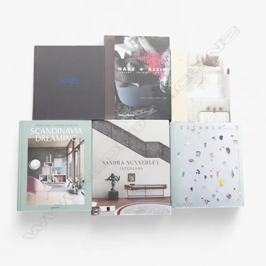 6 DESIGN BOOKS; INTERIORS ETC