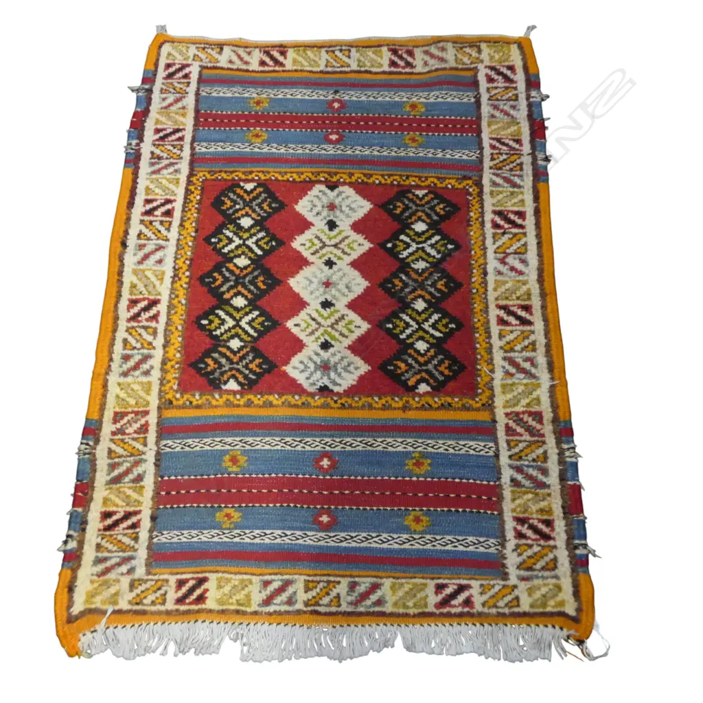 HAND KNOTTED MIXED PILE RUG 1030x700mm Image 1++