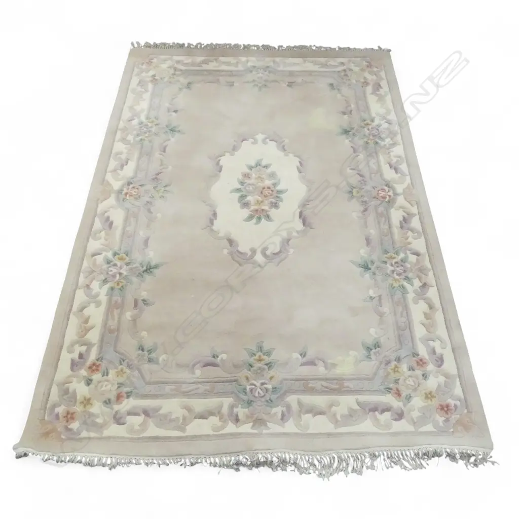 A CHINESE WOOL RUG PINK AND IVORY TONES 1800 x 2800mm Image 1++