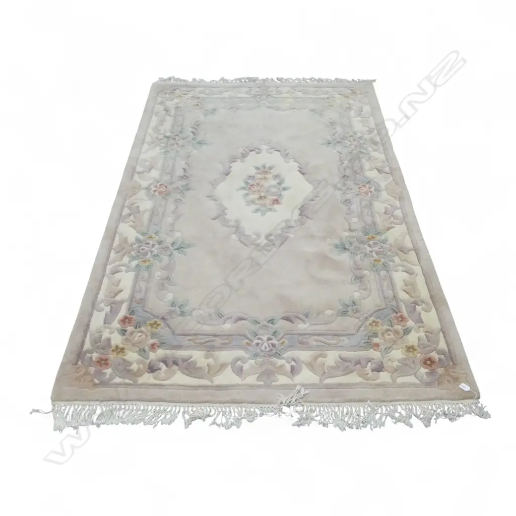 A CHINESE WOOL RUG PINK AND IVORY TONES 1500 x 2400mm Image 1++