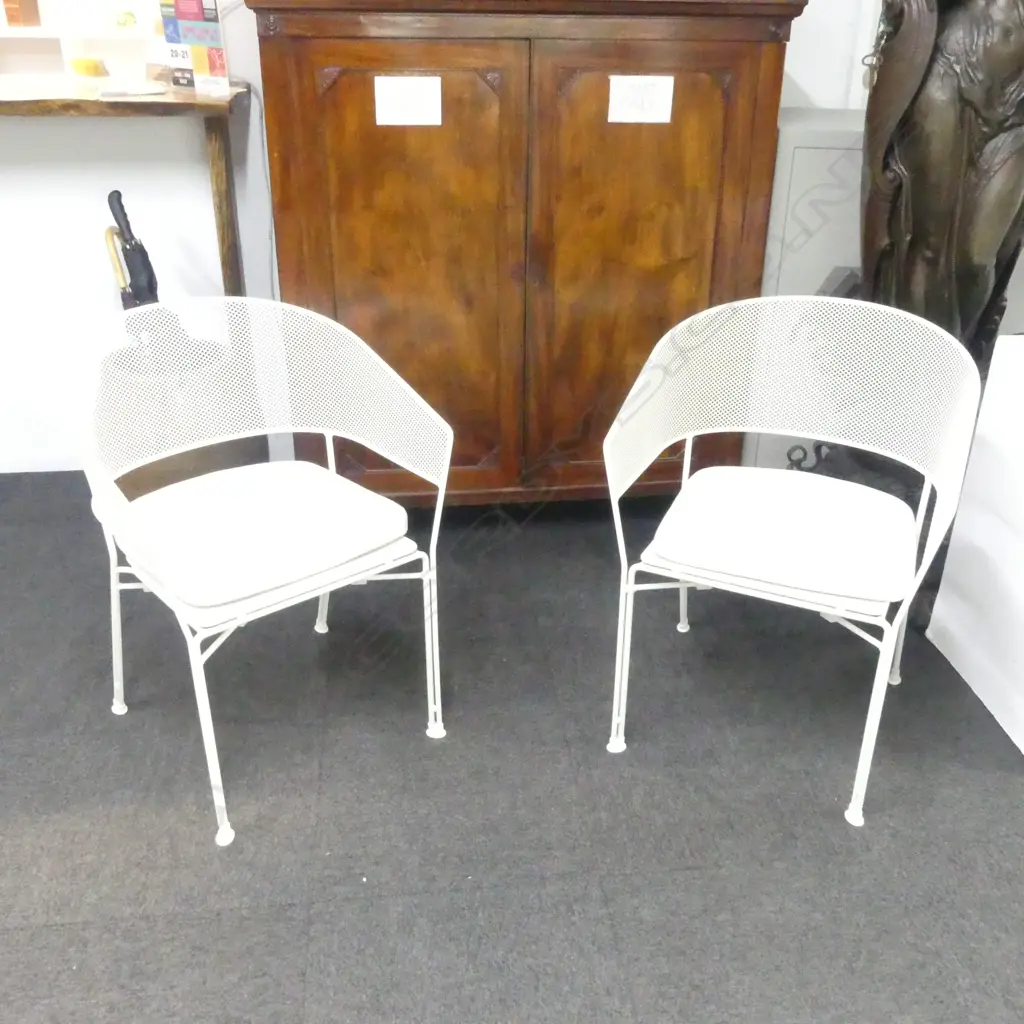 PR WHITE METAL PATIO CHAIRS Image 1++