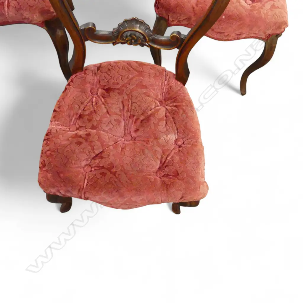 3 VICTORIAN BALLOON BACK DINING CHAIRS Image 1++