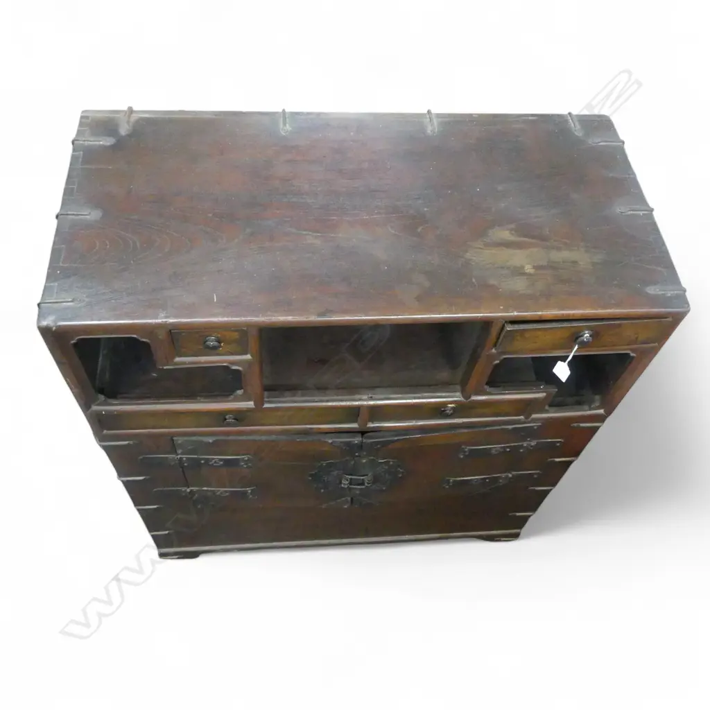 OLD KOREAN WOODEN CHEST PURCHASED HONG KONG 1975 860x400x970mm Image 1++