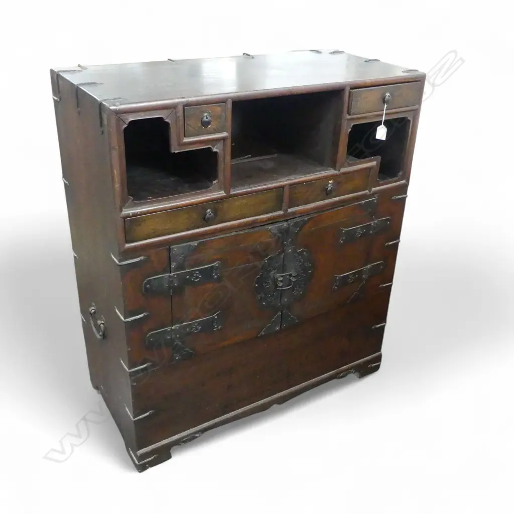OLD KOREAN WOODEN CHEST PURCHASED HONG KONG 1975 860x400x970mm Image 1++