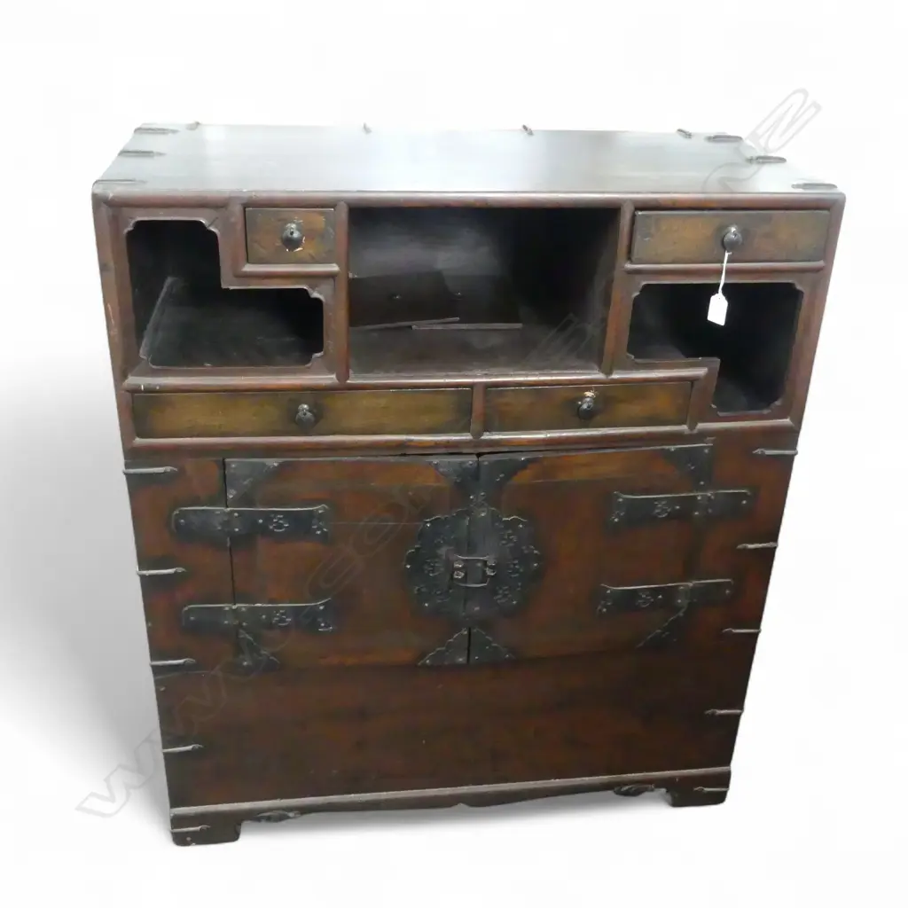 OLD KOREAN WOODEN CHEST PURCHASED HONG KONG 1975 860x400x970mm Image 1++