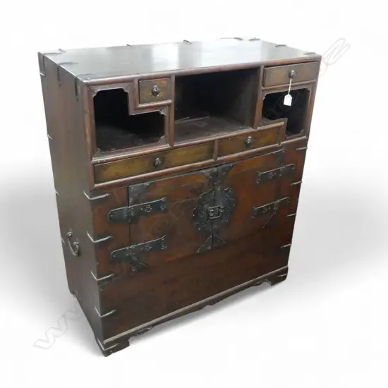 OLD KOREAN WOODEN CHEST PURCHASED HONG KONG 1975 860x400x970mm