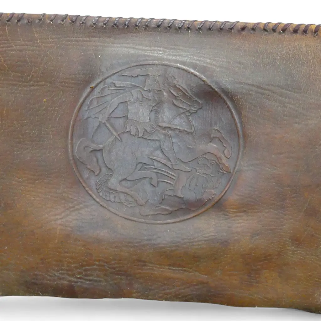 VINTAGE LEATHER FIRE SIDE CHAIR 600x550x750mm Image 1++