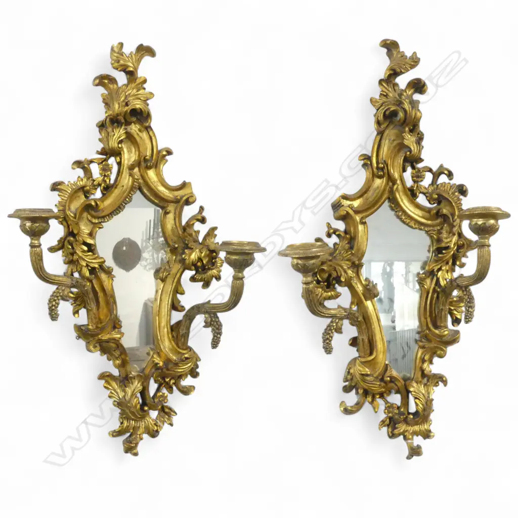 PR ORNATE GILT GIRANDOLE MIRRORS 700 x 330mm Image 1++
