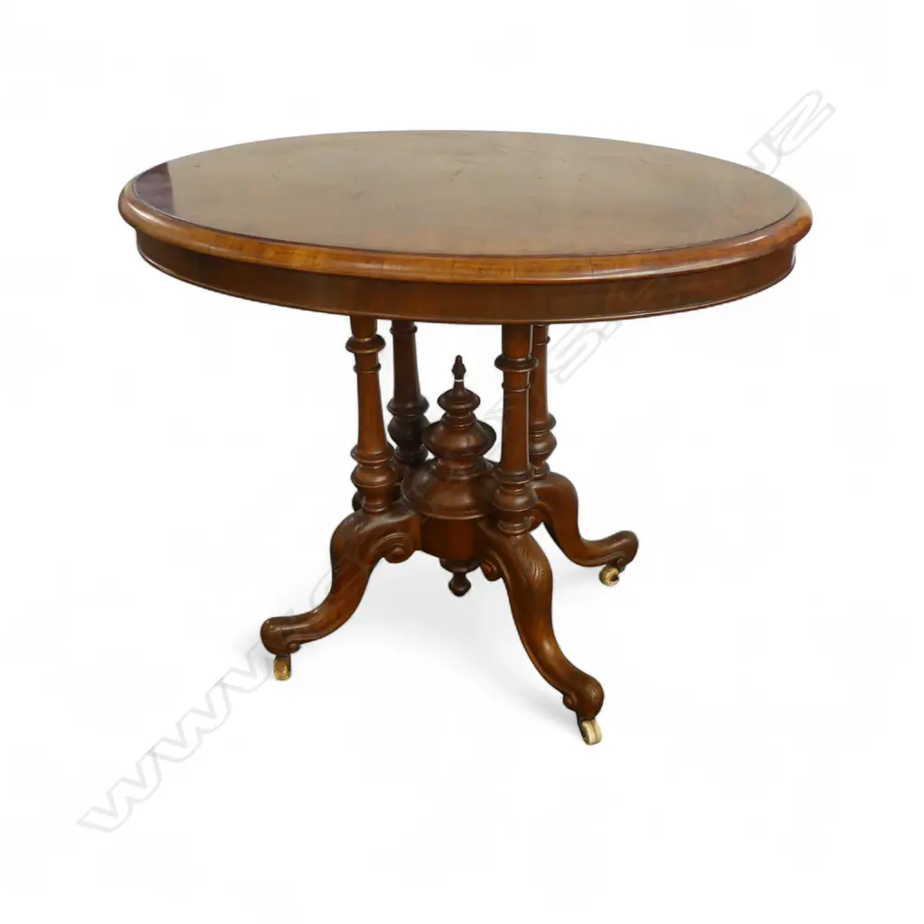 ANTIQUE STYLE OVAL TABLE 750mm x 900mm Image 1++