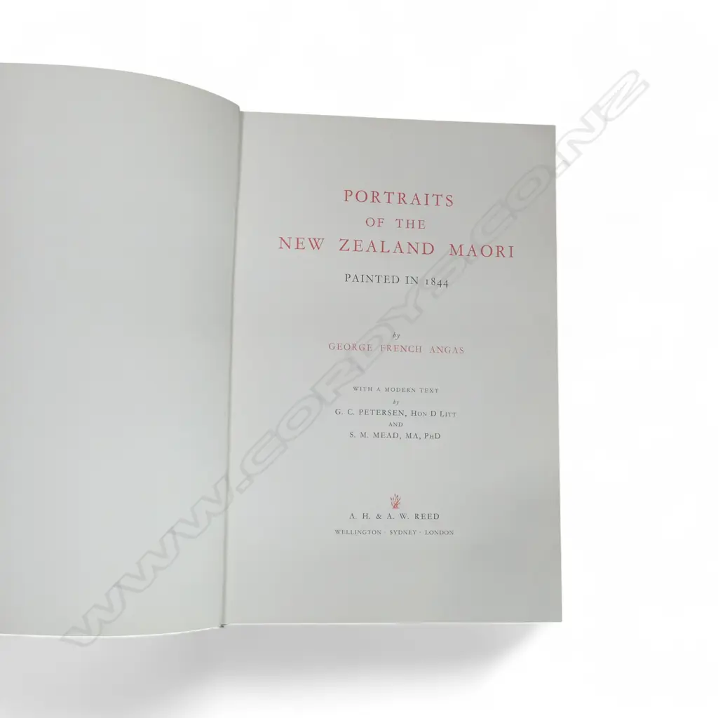 'Portraits of the N.Z. Maori Painted in 1844 by George French Angas' published by Reed 1972 Image 1++