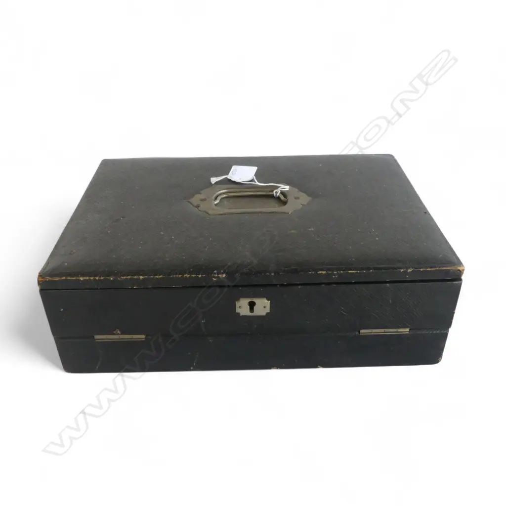 ANTIQUE LEATHERBOUND WRITING SLOPE w. PEN 310x220x100mm  Image 1++