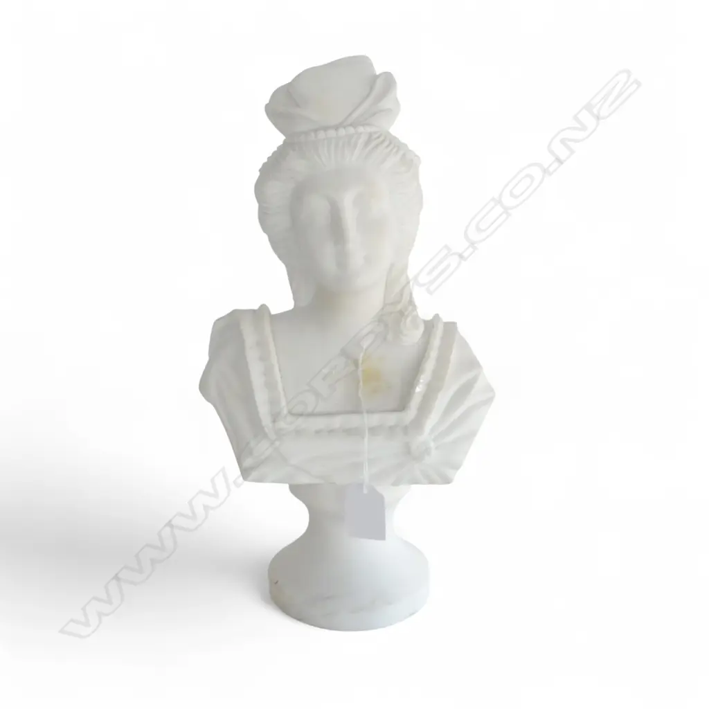 CARVED MARBLE BUST OF A  LADY  360 X 200 mm Image 1++