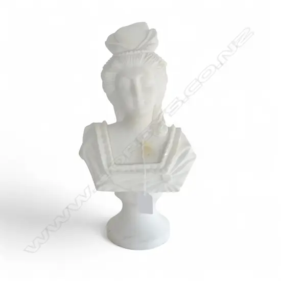 CARVED MARBLE BUST OF A  LADY  360 X 200 mm