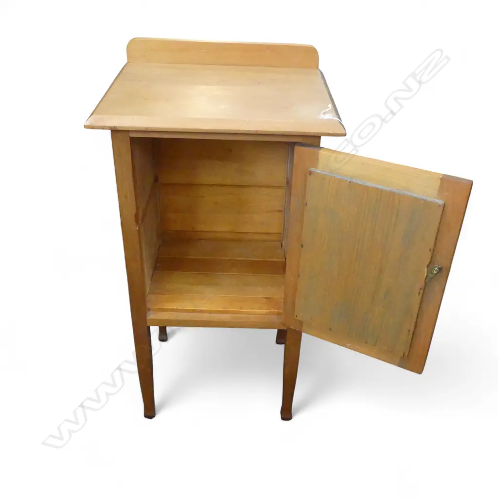 EARLY 20thC KAURI BEDSIDE CABINET 450x370x840mm Image 1++