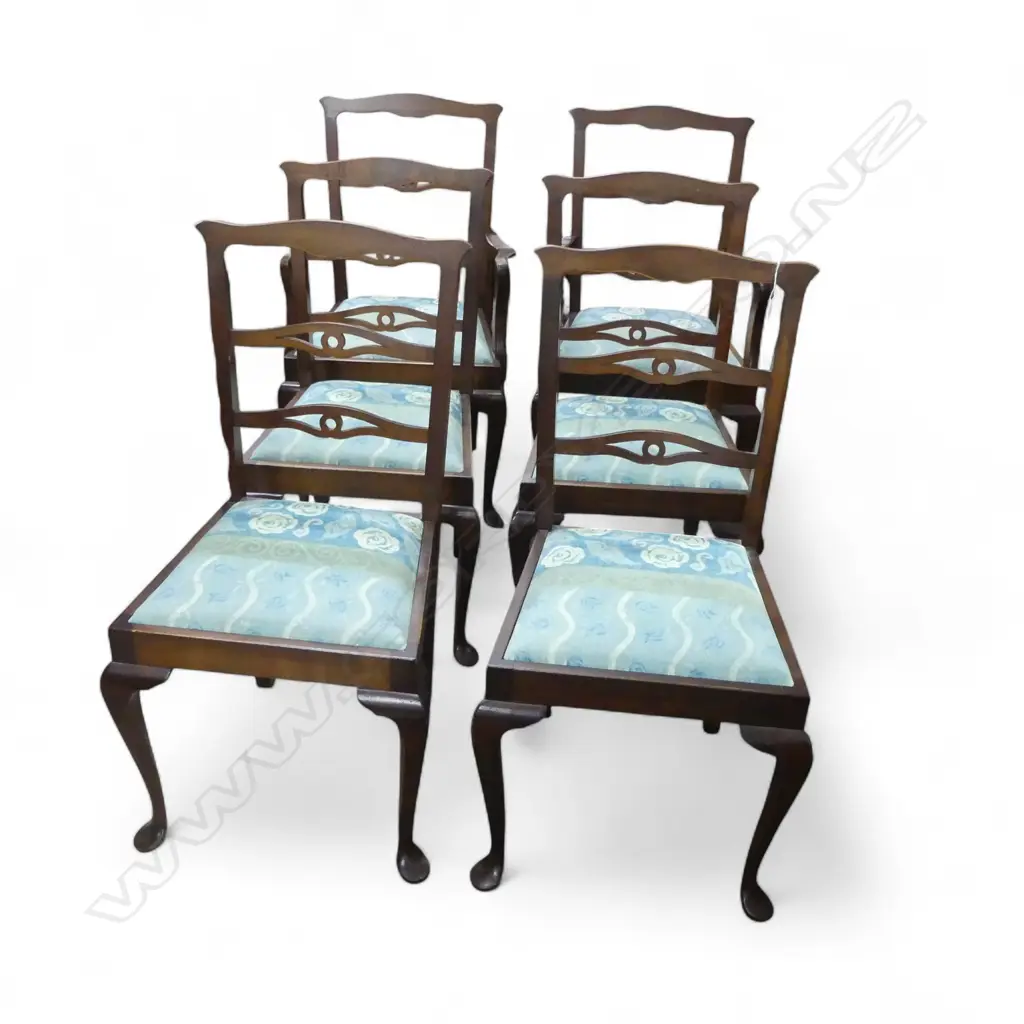 SET OF 6 REPRODUCTION CHIPPENDALE SOUTHLAND BEECH DINING CHAIRS; 2 ARE CARVERS Image 1++