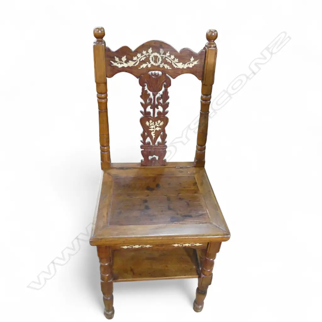 INLAID METAMORPHIC CHAIR H.920mm  folds out to a stepladder Image 1++