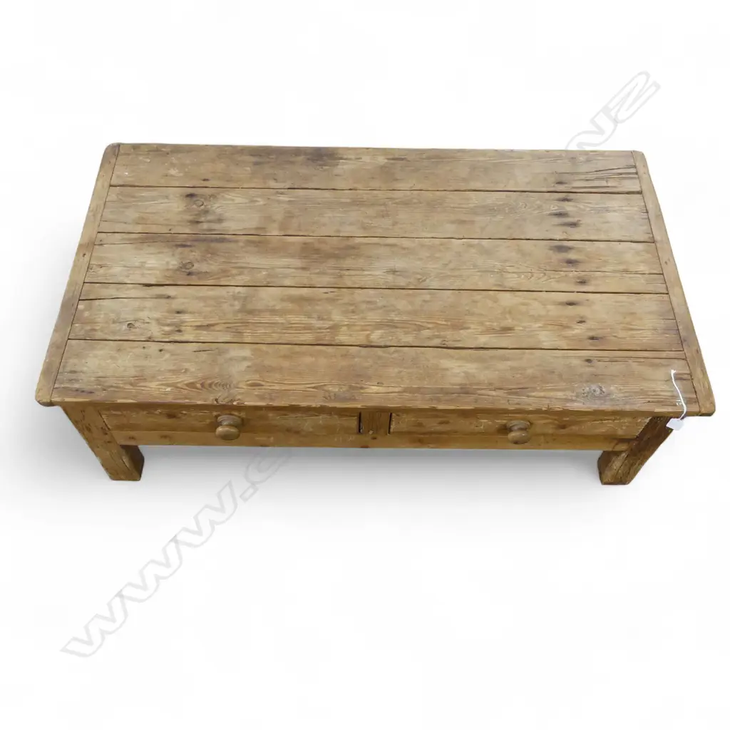 RUSTIC COFFEE TABLE w. 2 DRAWERS 1240x680x450mm Image 1++
