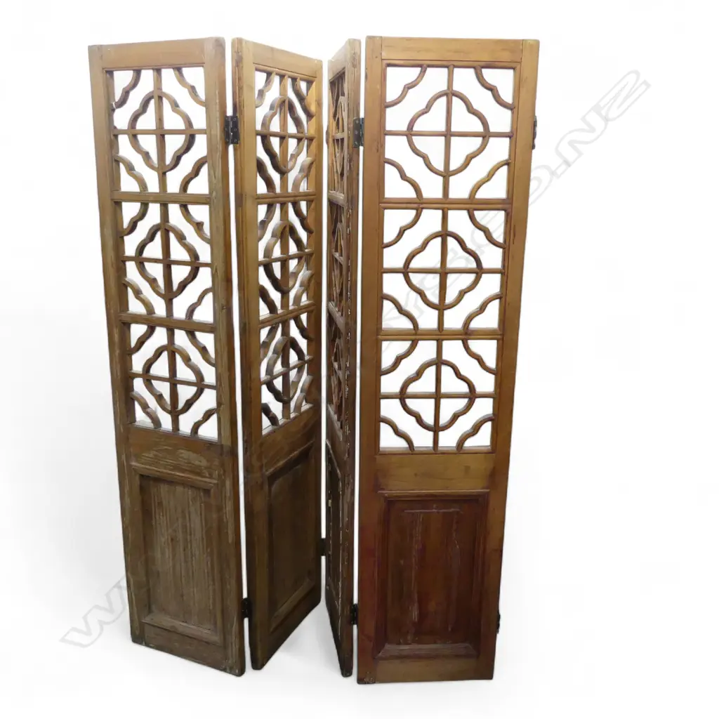 ORIENTAL ELM 4 PANEL SCREEN 1985x460mm Image 1++