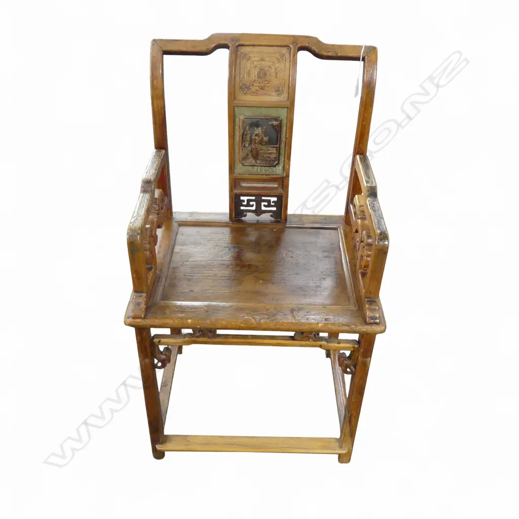 CHINESE CARVED ARMCHAIR H. Image 1++