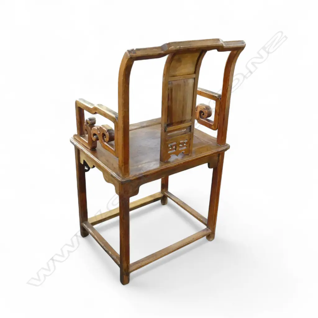 CHINESE CARVED ARMCHAIR H. Image 1++