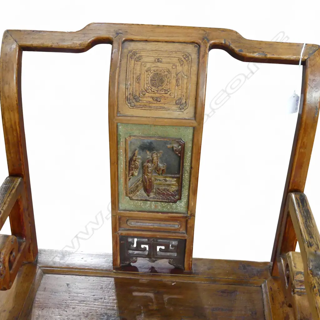 CHINESE CARVED ARMCHAIR H. Image 1++